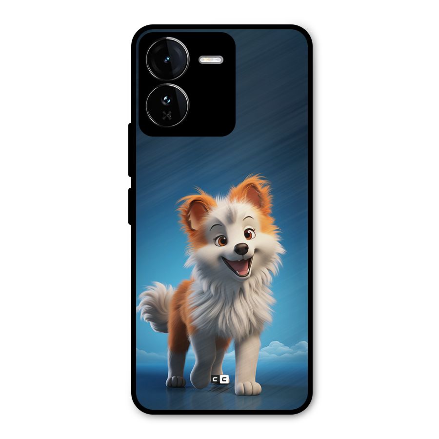 Cute Puppy Walking Metal Back Case for iQOO Z9