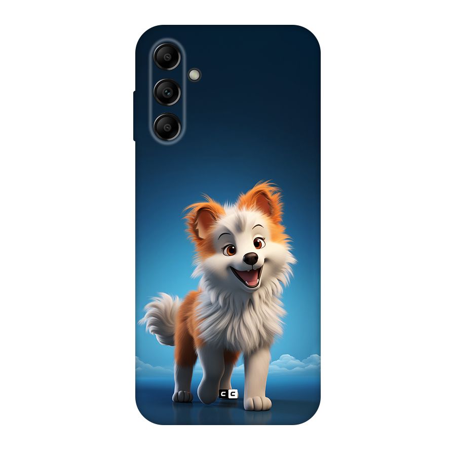 Cute Puppy Walking Original Polycarbonate Back Case for Galaxy A14 5G