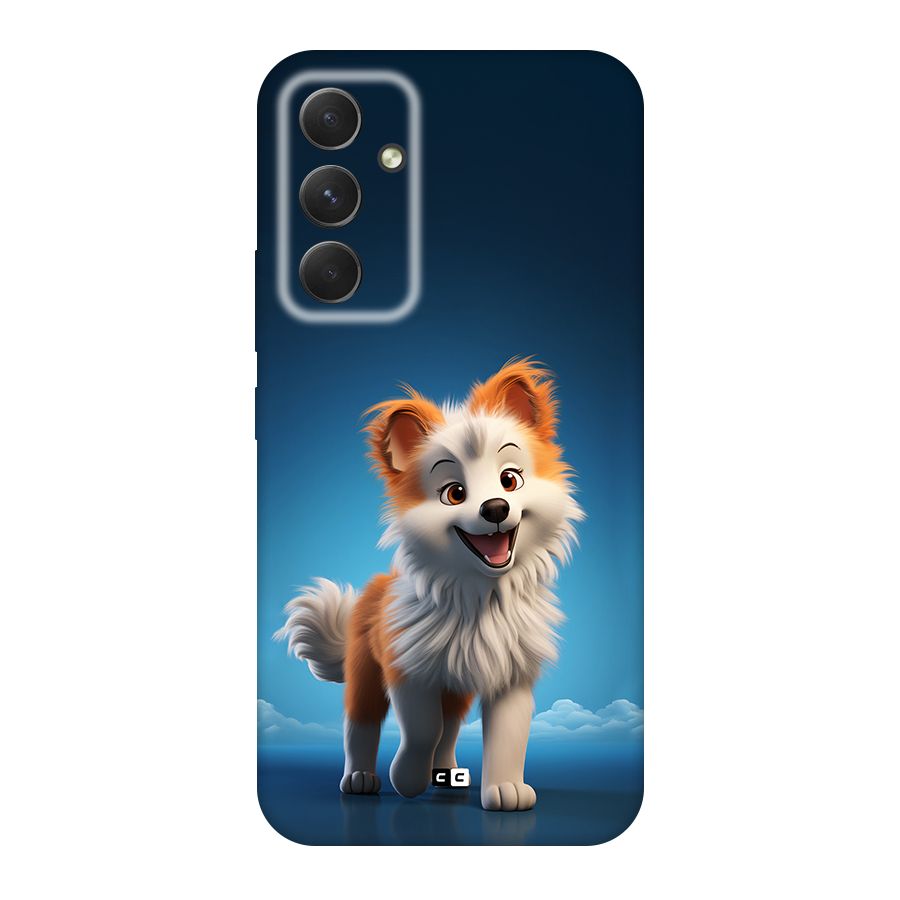 Cute Puppy Walking Original Polycarbonate Back Case for Galaxy A54