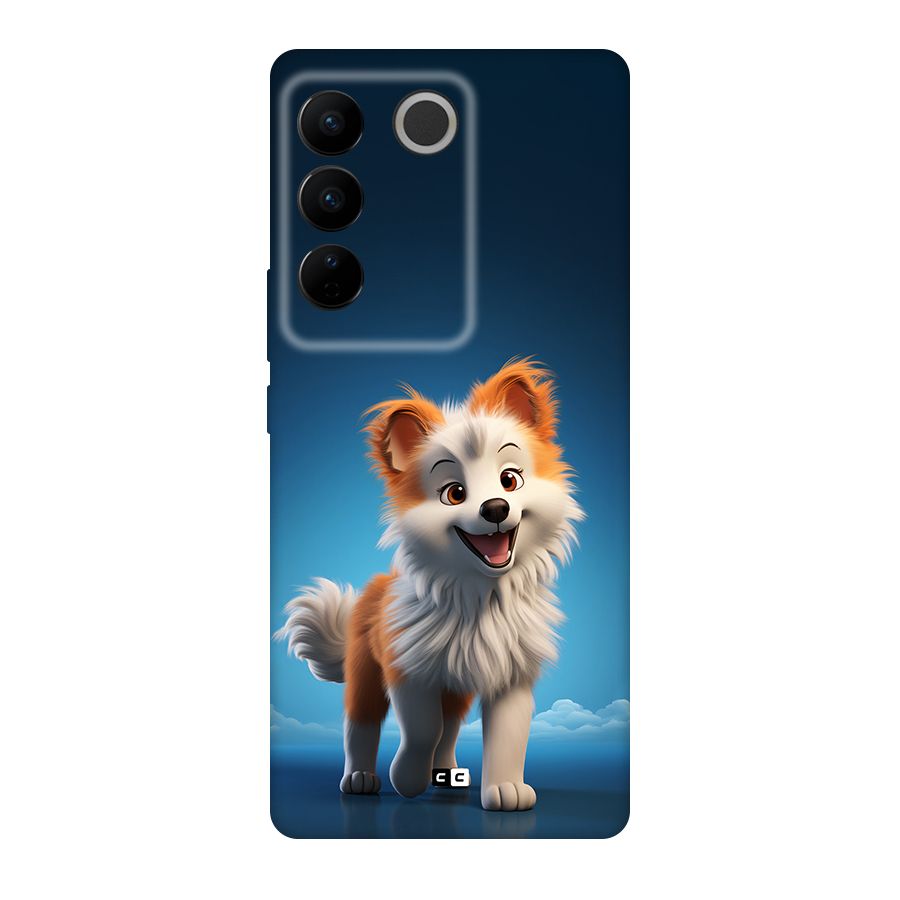 Cute Puppy Walking Original Polycarbonate Back Case for Vivo V27