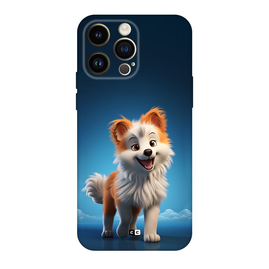 Cute Puppy Walking Original Polycarbonate Back Case for iPhone 14 Pro Max