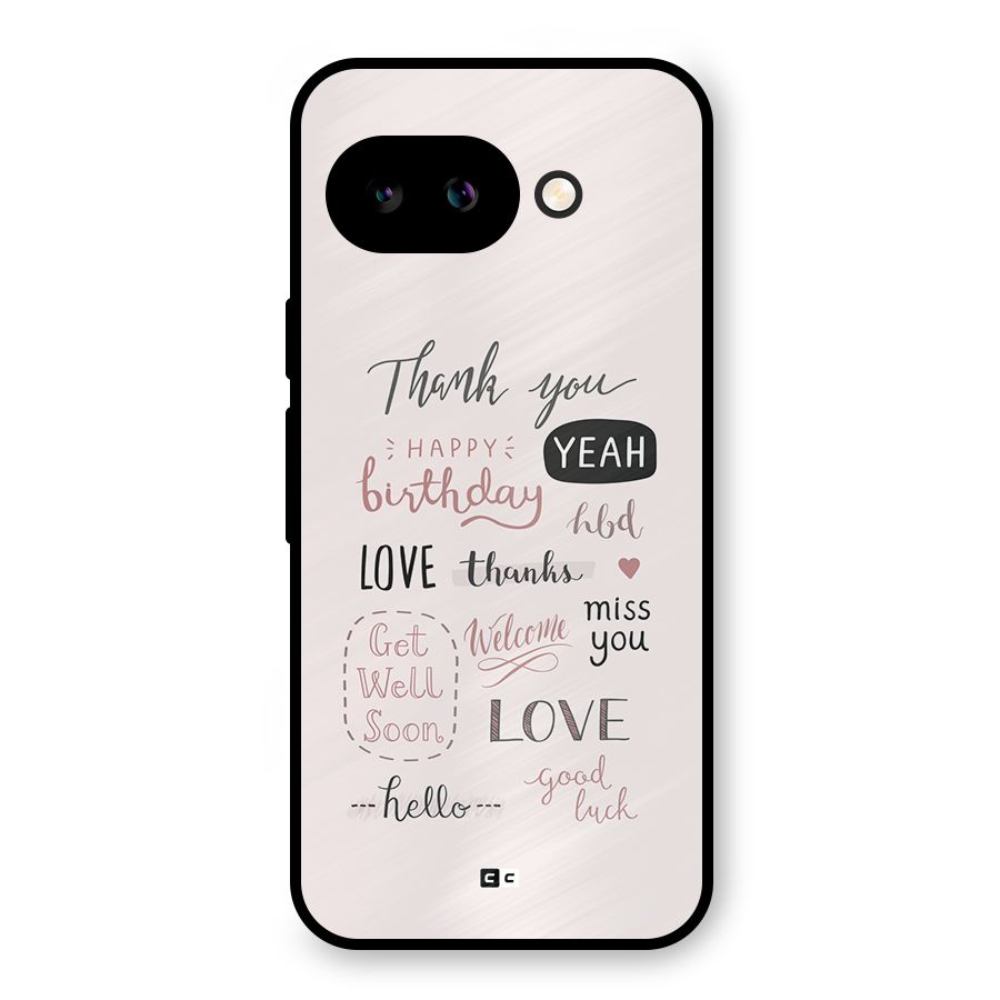 Cute Quotes Metal Back Case for Google Pixel 9a