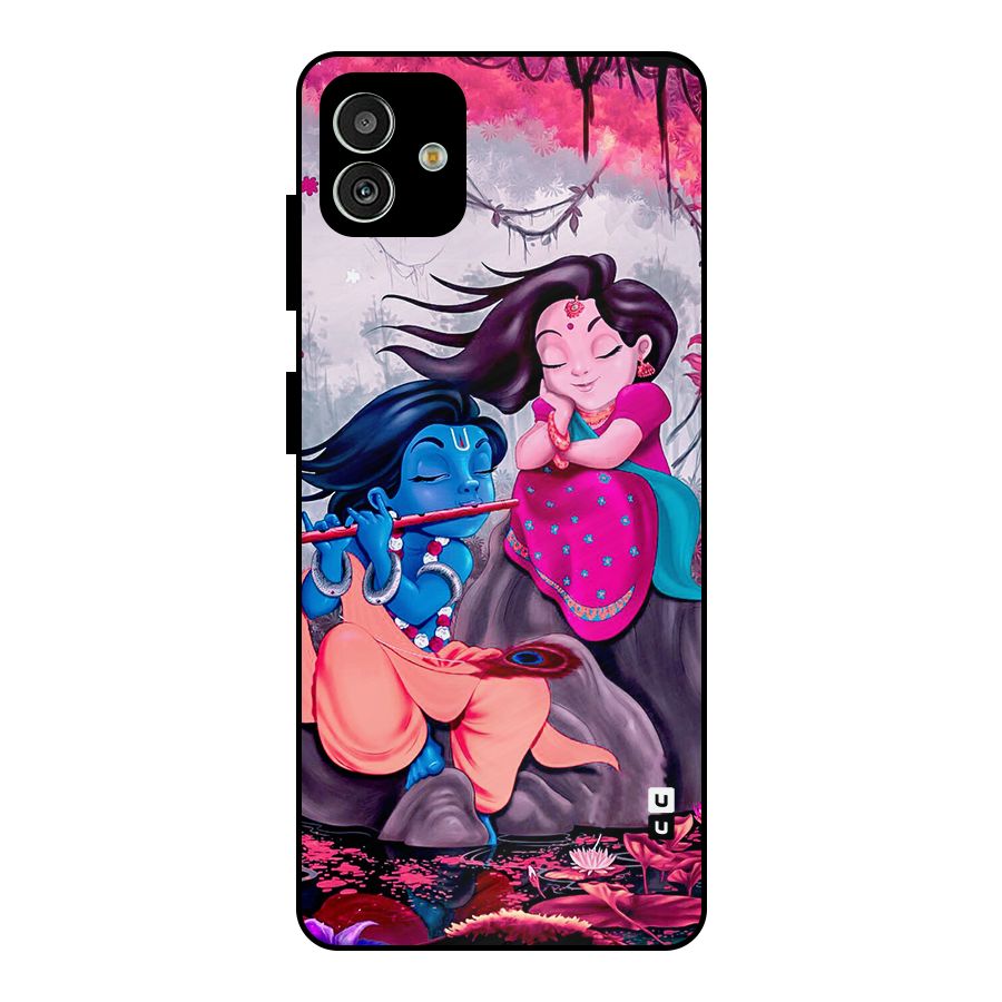 Cute Radha Krishna Metal Back Case for Galaxy M13 5G