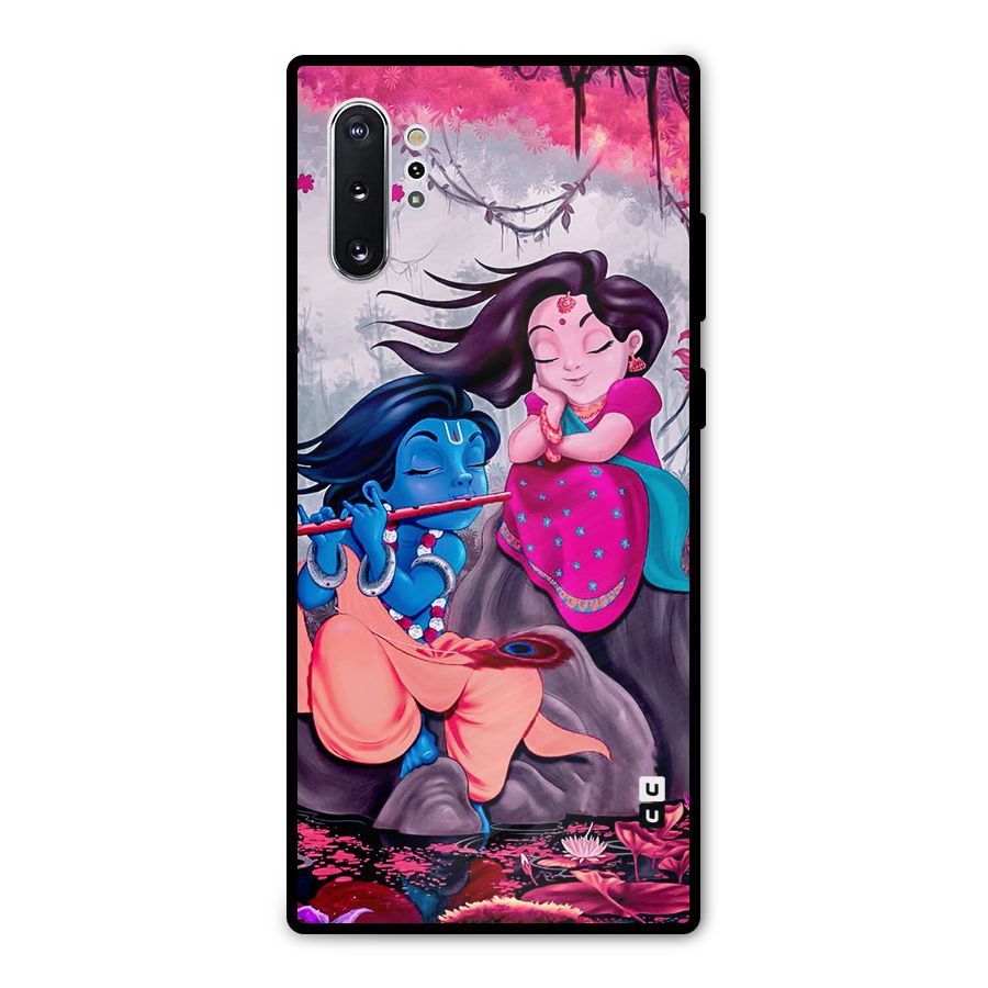 Cute Radha Krishna Metal Back Case for Galaxy Note 10 Plus