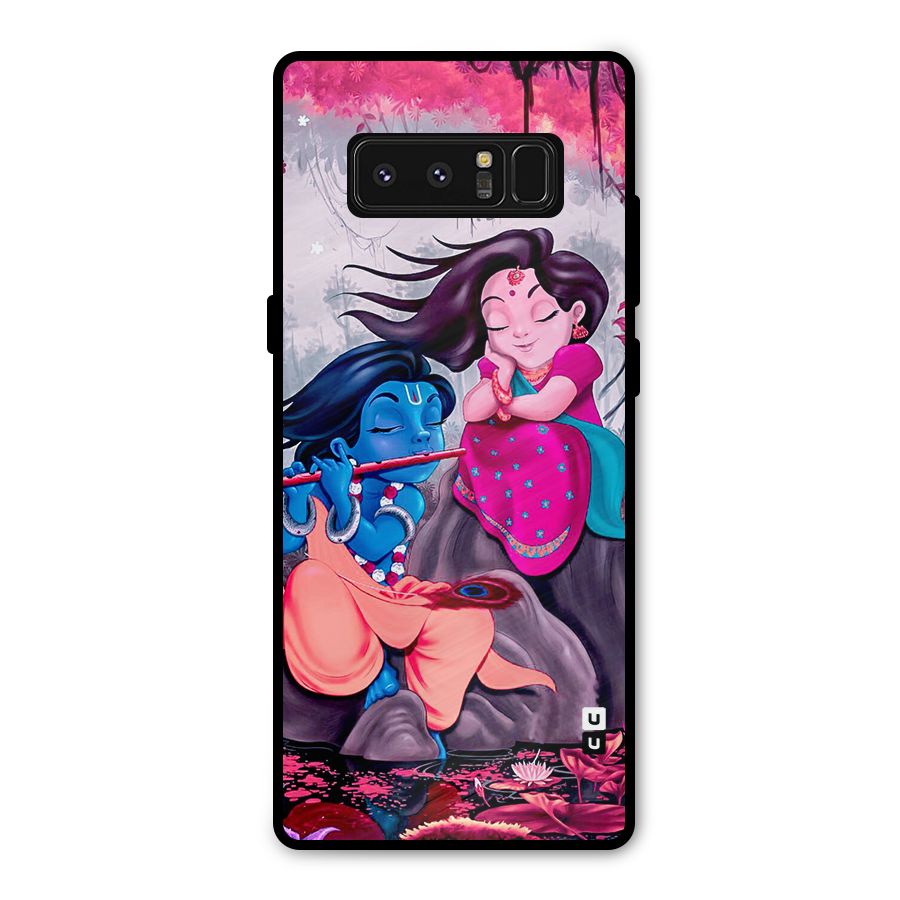 Cute Radha Krishna Metal Back Case for Galaxy Note 8