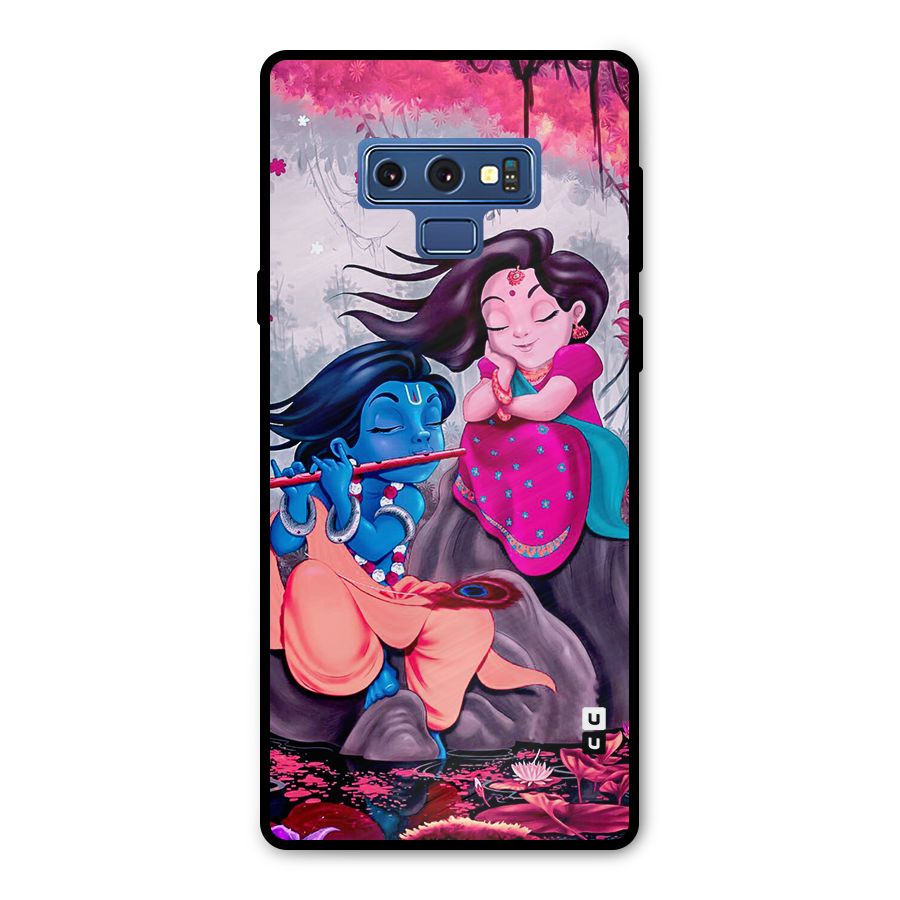 Cute Radha Krishna Metal Back Case for Galaxy Note 9