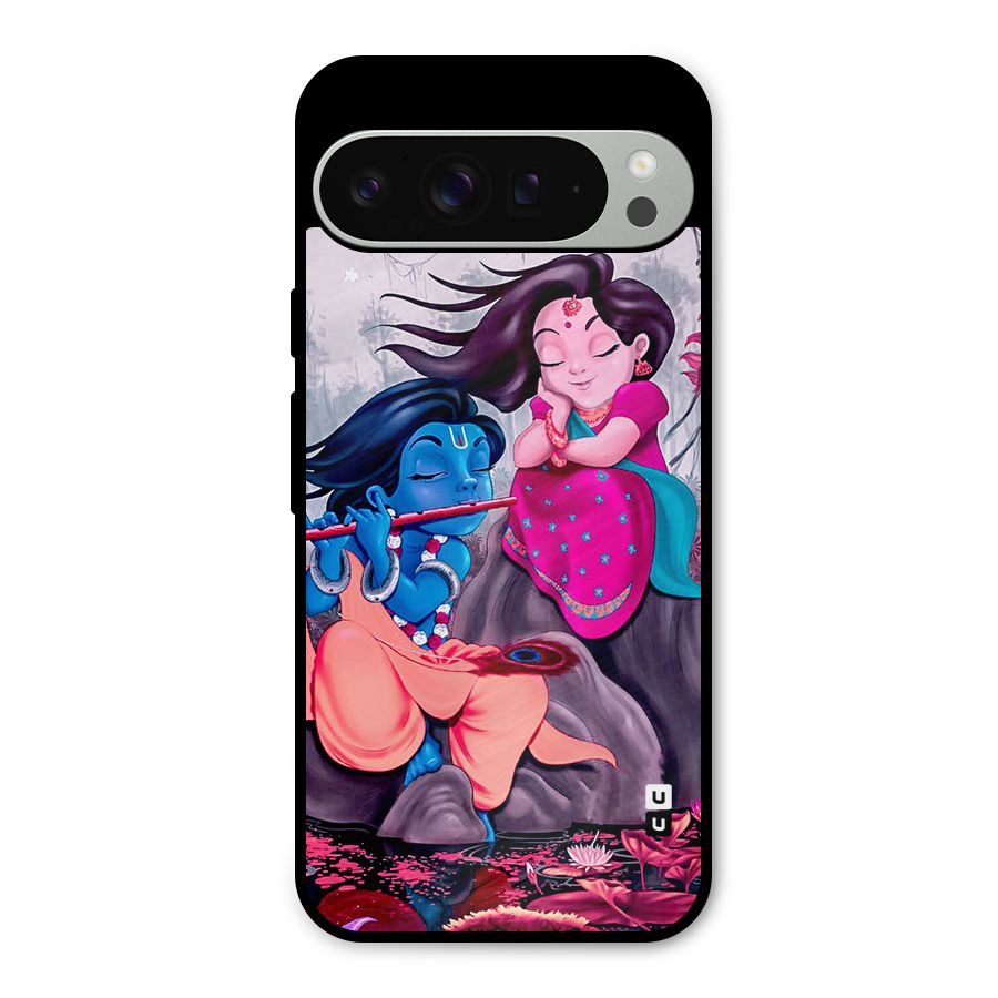 Cute Radha Krishna Metal Back Case for Google Pixel 9 Pro XL