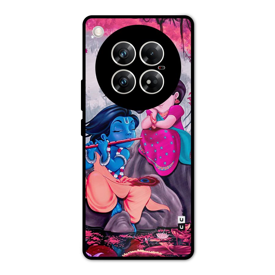 Cute Radha Krishna Metal Back Case for Infinix Zero 40 5G
