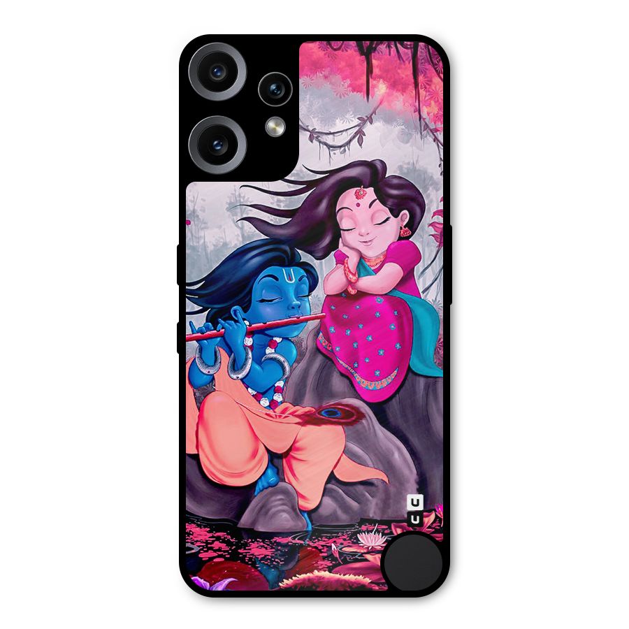 Cute Radha Krishna Metal Back Case for Nothing CMF Phone 2 Pro