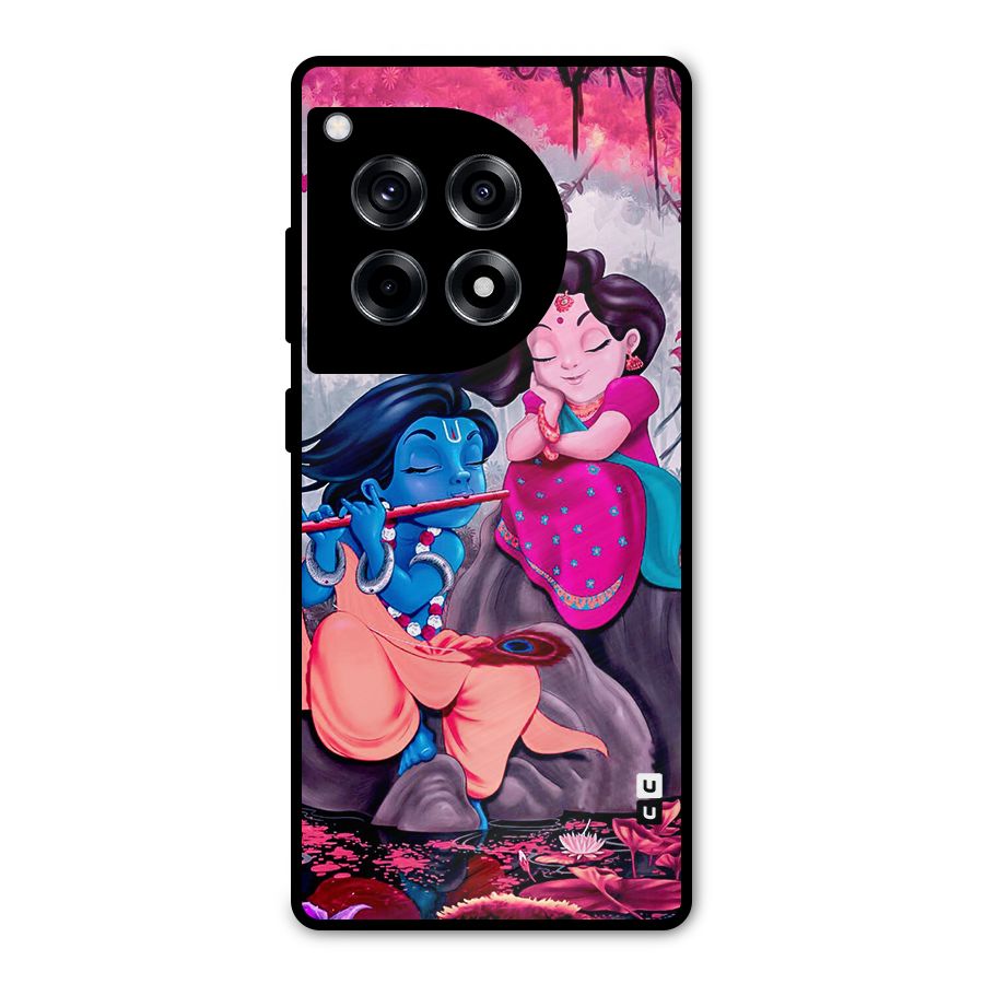 Cute Radha Krishna Metal Back Case for OnePlus 12R