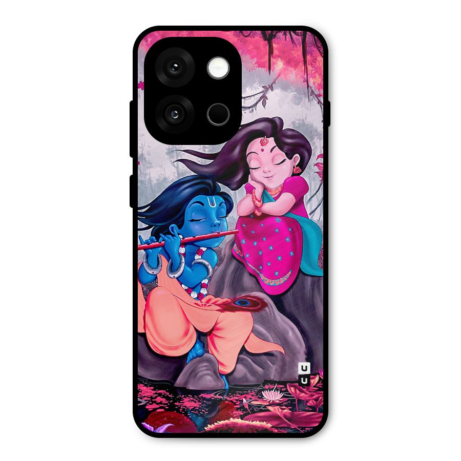 Cute Radha Krishna Metal Back Case for OnePlus 13s