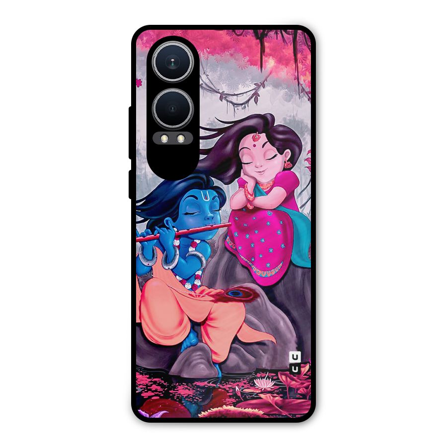 Cute Radha Krishna Metal Back Case for OnePlus Nord CE4 Lite