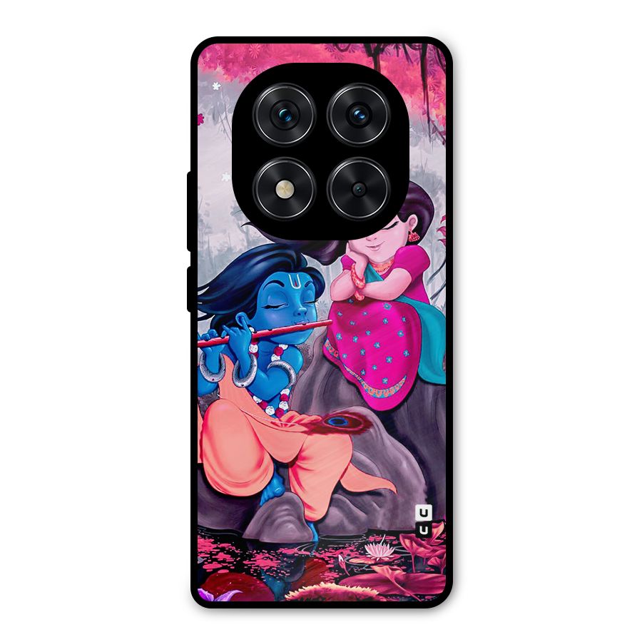 Cute Radha Krishna Metal Back Case for Poco X7