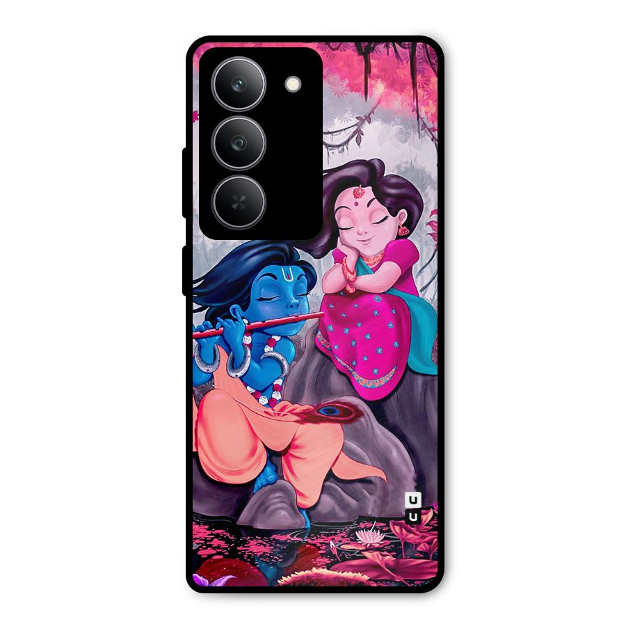 Cute Radha Krishna Metal Back Case for Realme 14x