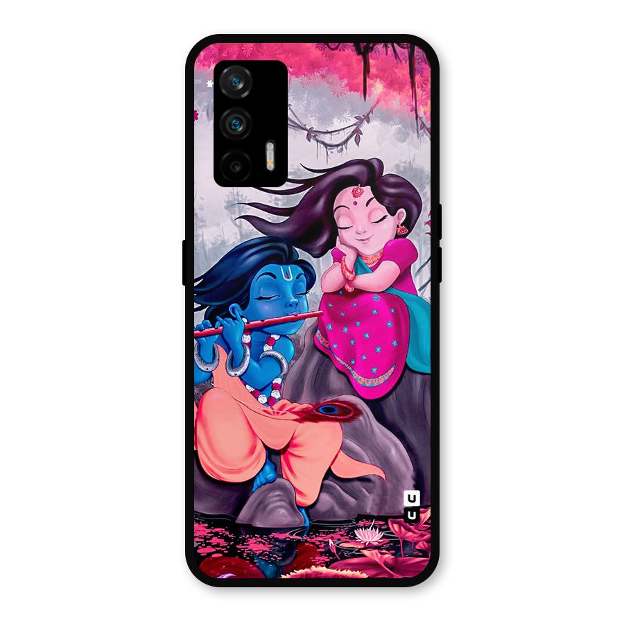 Cute Radha Krishna Metal Back Case for Realme GT 5G