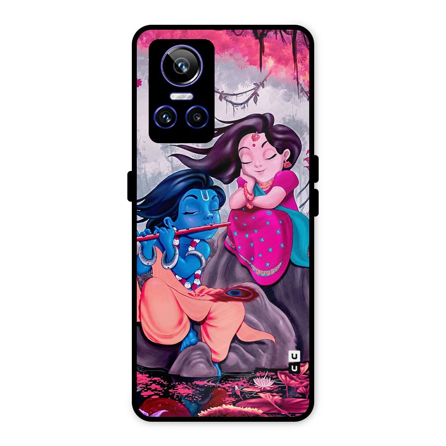 Cute Radha Krishna Metal Back Case for Realme GT Neo 3