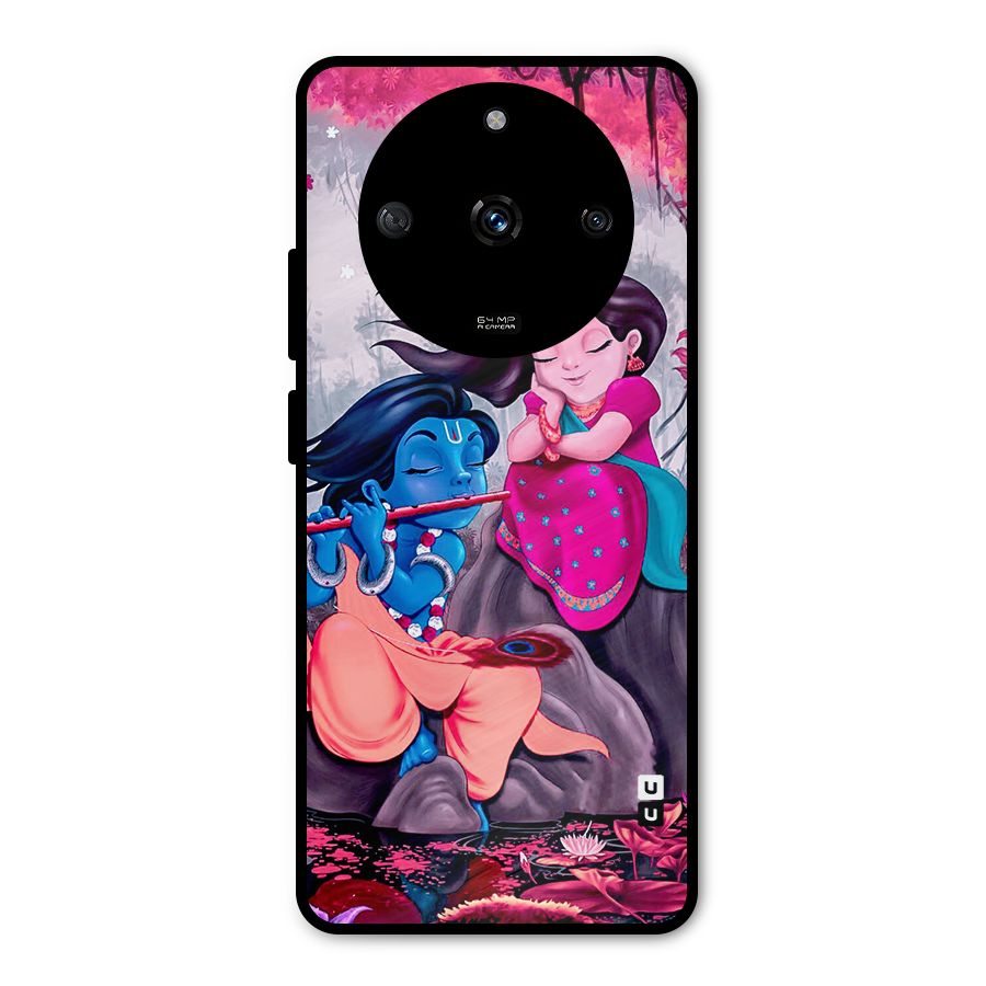 Cute Radha Krishna Metal Back Case for Realme Narzo 60 5G