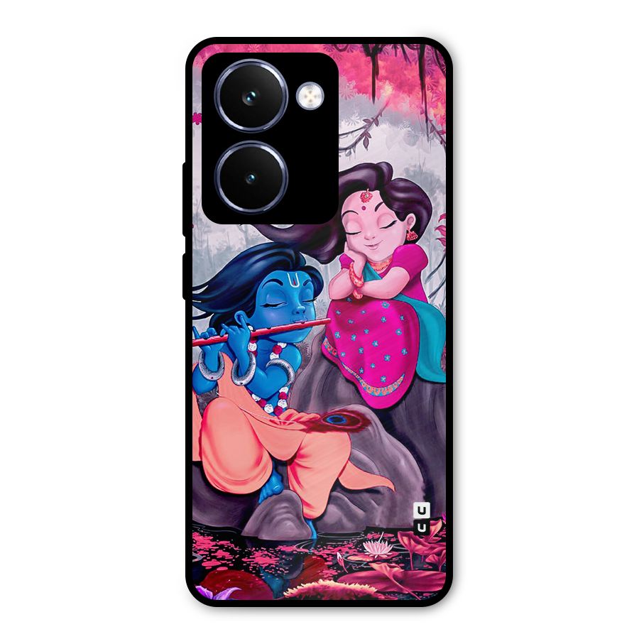 Cute Radha Krishna Metal Back Case for Realme P3 Ultra