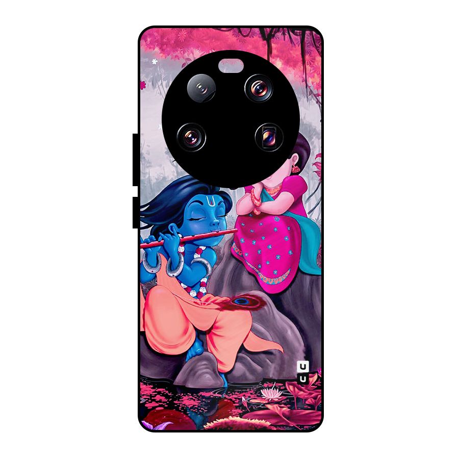Cute Radha Krishna Metal Back Case for Xiaomi 13 Ultra