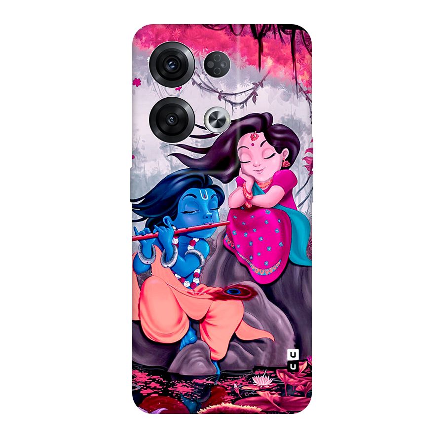 Cute Radha Krishna Original Polycarbonate Back Case for Oppo Reno8 Pro 5G