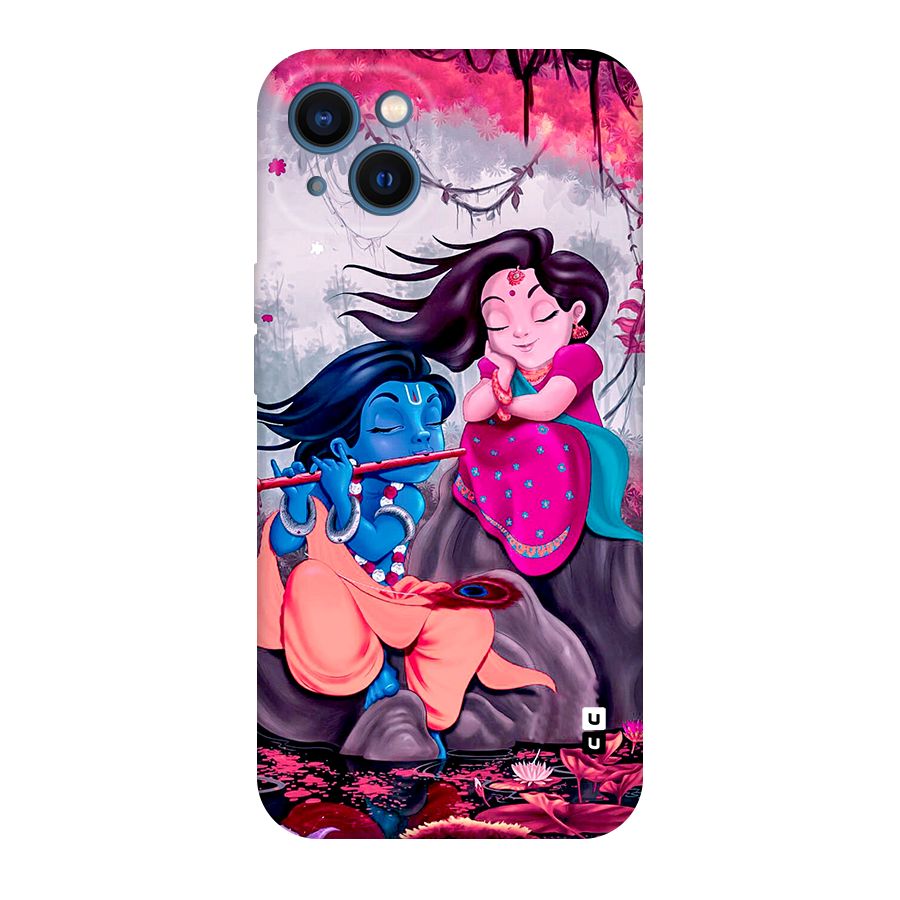 Cute Radha Krishna Original Polycarbonate Back Case for iPhone 13