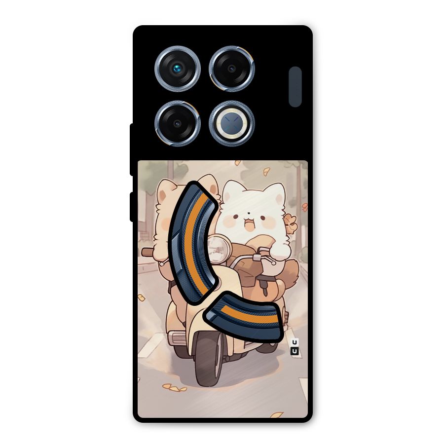 Cute Riders Metal Back Case for Infinix GT 20 Pro