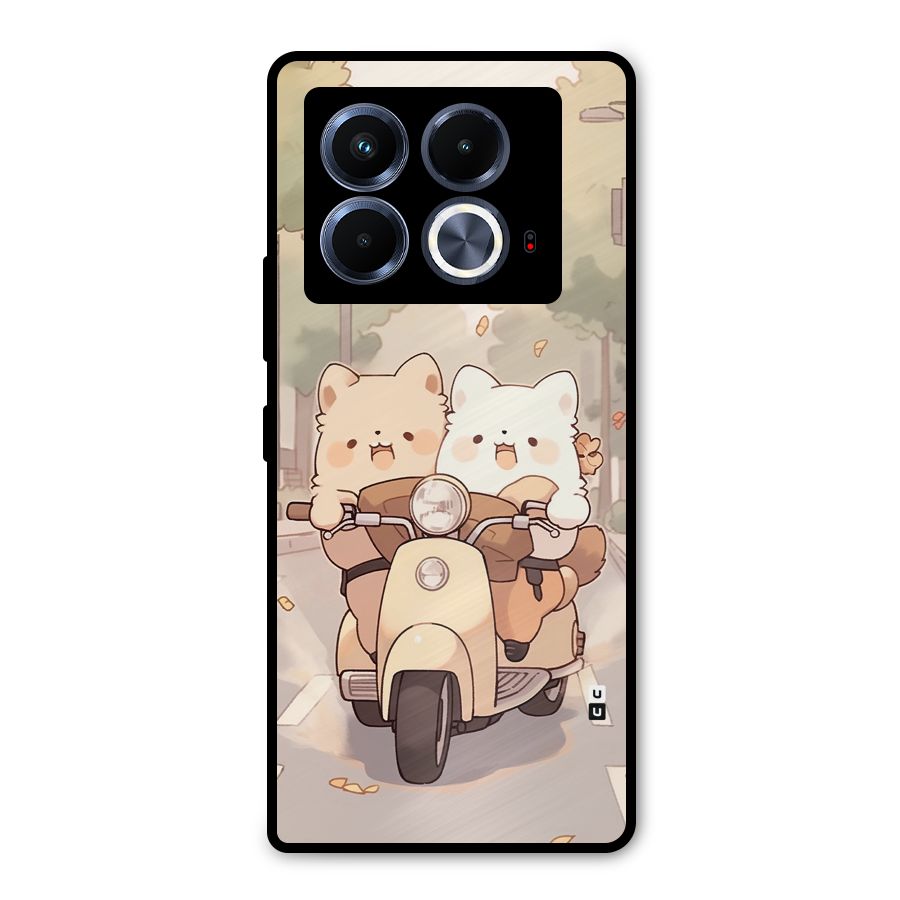 Cute Riders Metal Back Case for Infinix Note 40 5G