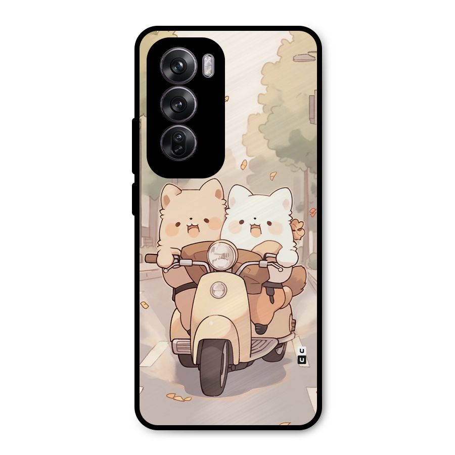 Cute Riders Metal Back Case for Oppo Reno12 Pro