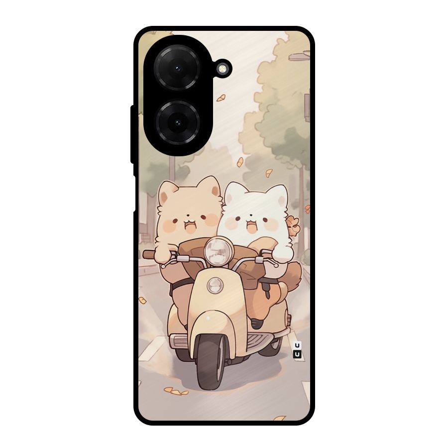 Cute Riders Metal Back Case for Redmi A5 4G