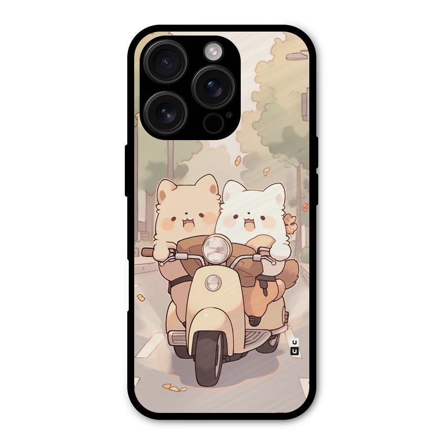 Cute Riders Metal Back Case for iPhone 16 Pro