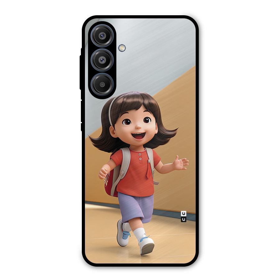 Cute School Girl Metal Back Case for Galaxy A16 5G