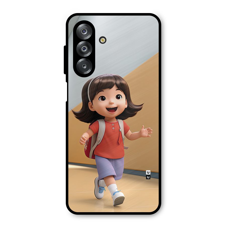 Cute School Girl Metal Back Case for Galaxy A26