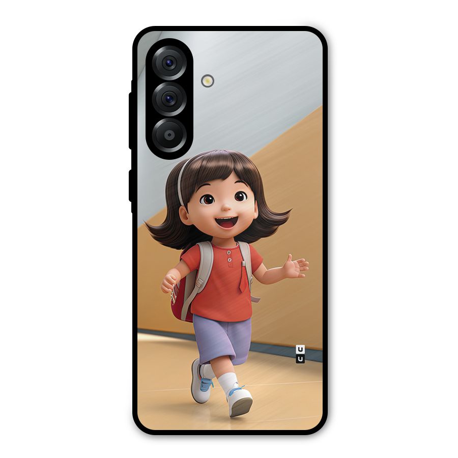 Cute School Girl Metal Back Case for Galaxy A36