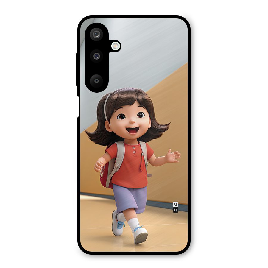 Cute School Girl Metal Back Case for Galaxy M16