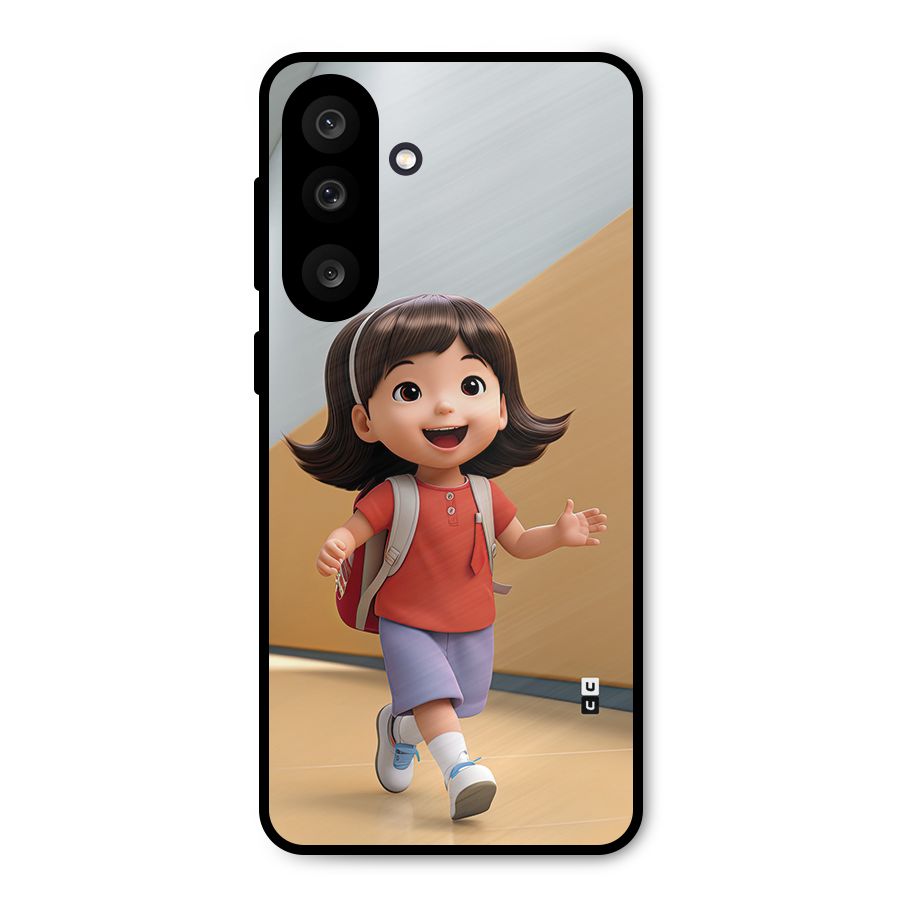 Cute School Girl Metal Back Case for Galaxy M56