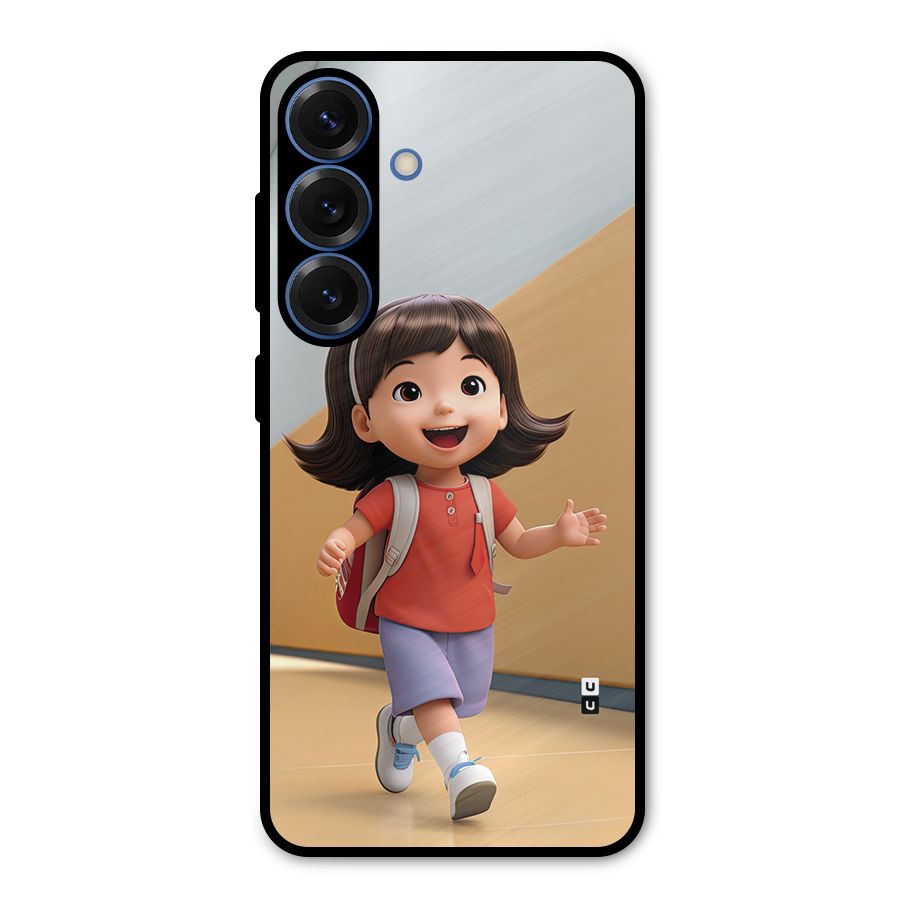 Cute School Girl Metal Back Case for Galaxy S25