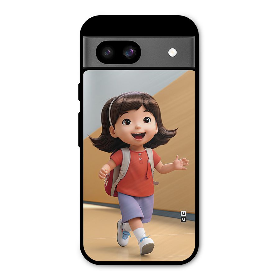 Cute School Girl Metal Back Case for Google Pixel 8a