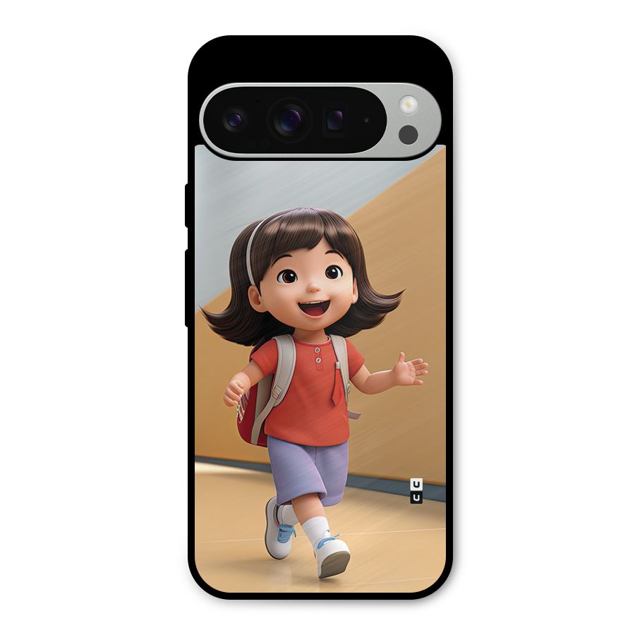 Cute School Girl Metal Back Case for Google Pixel 9 Pro XL