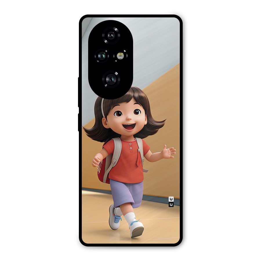 Cute School Girl Metal Back Case for Honor 200 Pro
