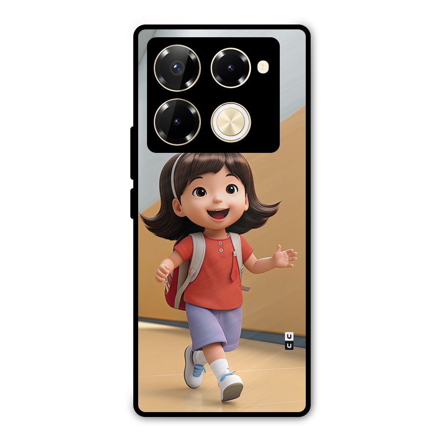 Cute School Girl Metal Back Case for Infinix Note 40 Pro