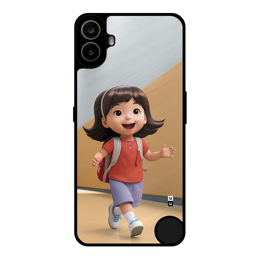 Cute School Girl Metal Back Case for Nothing CMF Phone 1
