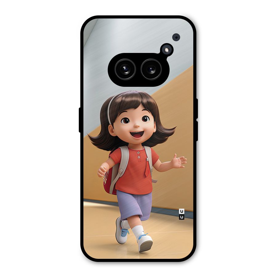 Cute School Girl Metal Back Case for Nothing Phone 2a Plus