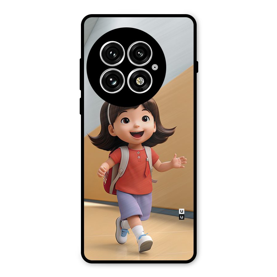 Cute School Girl Metal Back Case for OnePlus 13