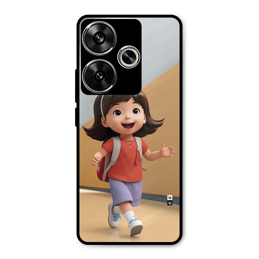Cute School Girl Metal Back Case for Poco F6