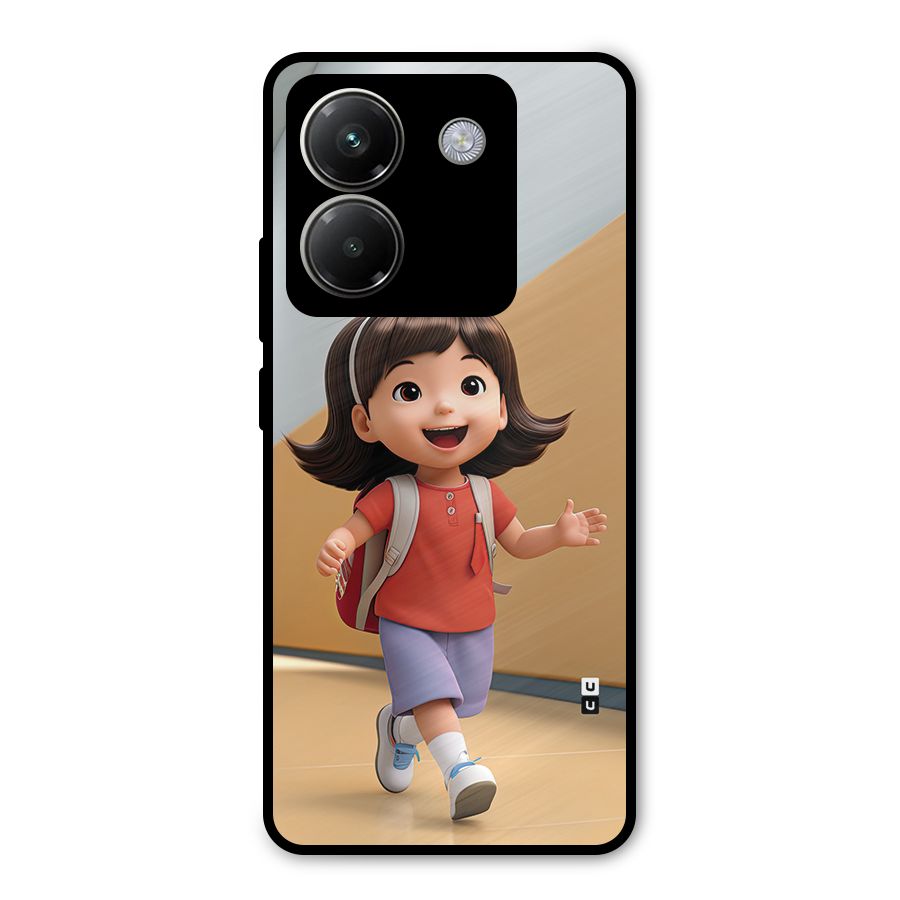 Cute School Girl Metal Back Case for Poco M7 Pro 5G