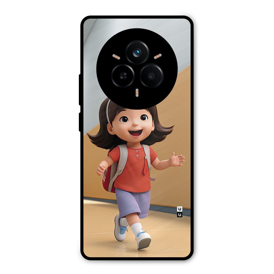 Cute School Girl Metal Back Case for Realme 14 Pro