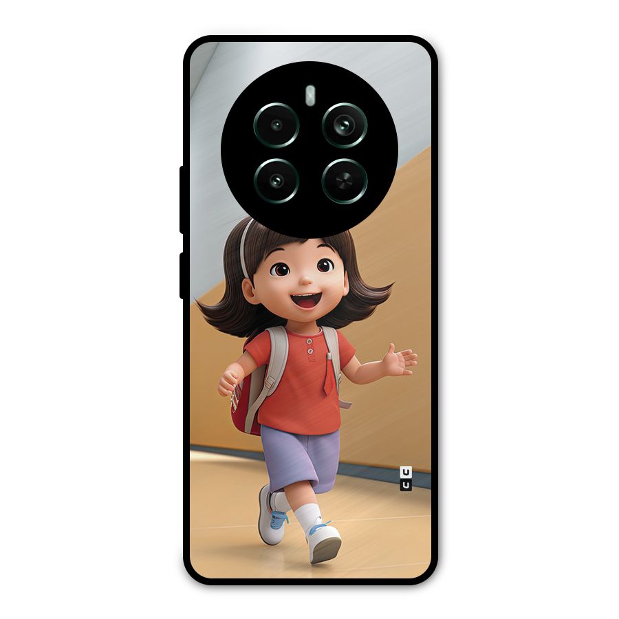 Cute School Girl Metal Back Case for Realme Narzo 70 Pro