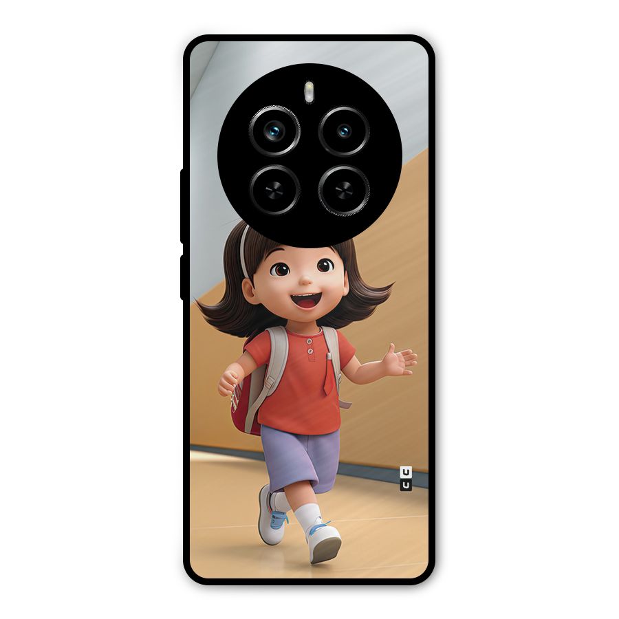 Cute School Girl Metal Back Case for Realme P1 Pro