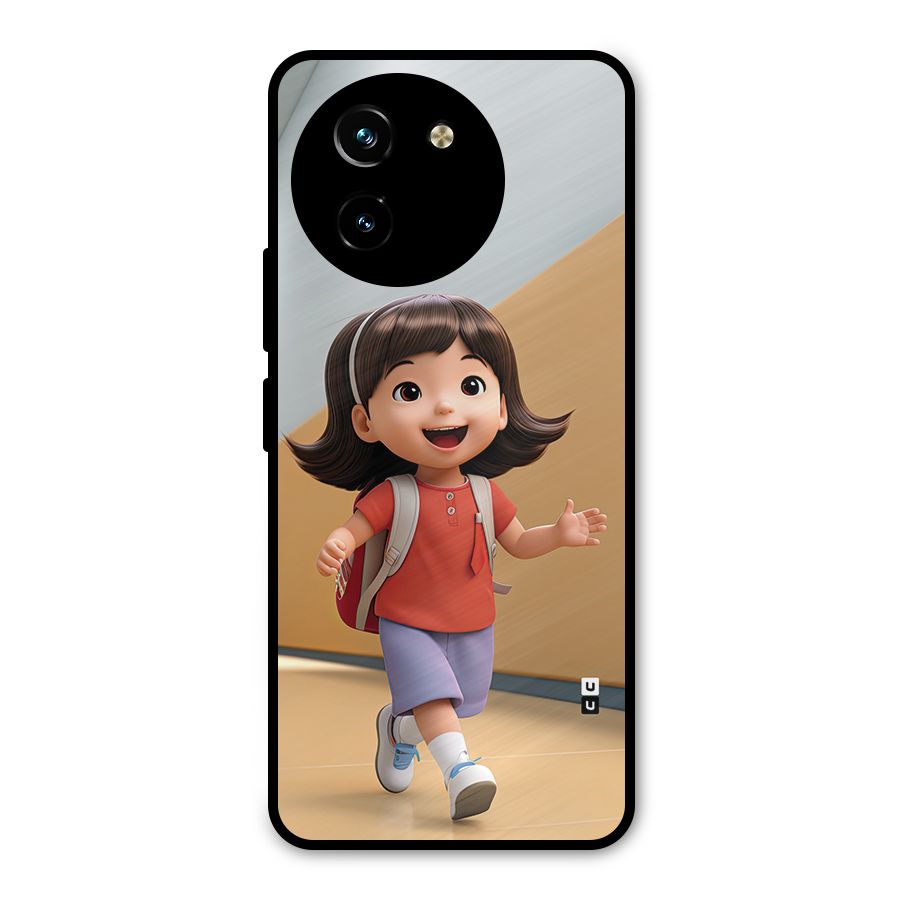 Cute School Girl Metal Back Case for Vivo T3x
