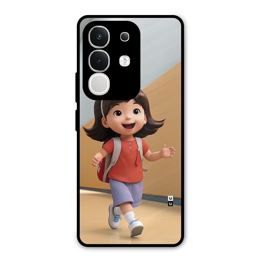 Cute School Girl Metal Back Case for Vivo T4x